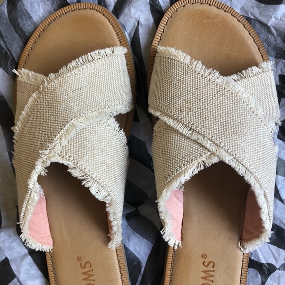 LAST PAIR! Toms Viv Sandals Natural Jute Slides - Picture 3 of 3